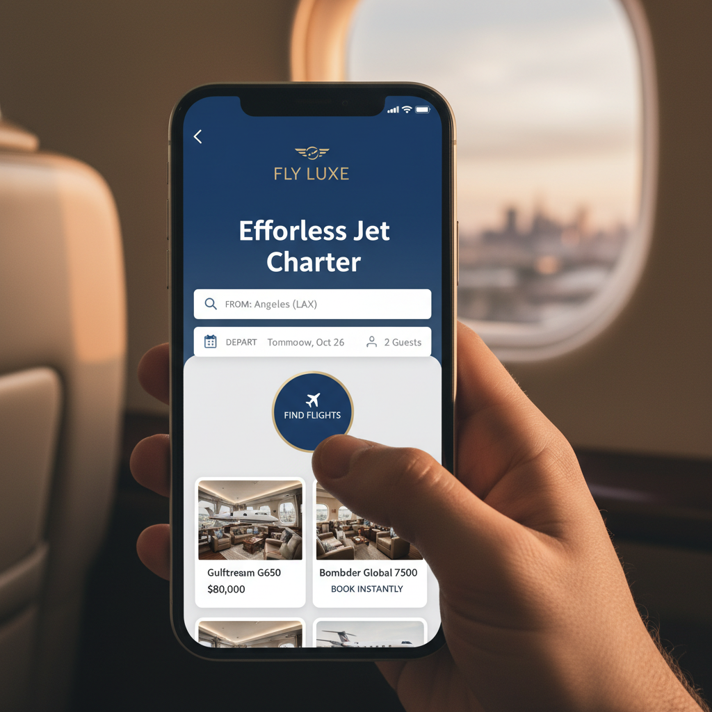 an interior shot of a private jet cabin, showcasing the comfort, and luxury of private jet travel